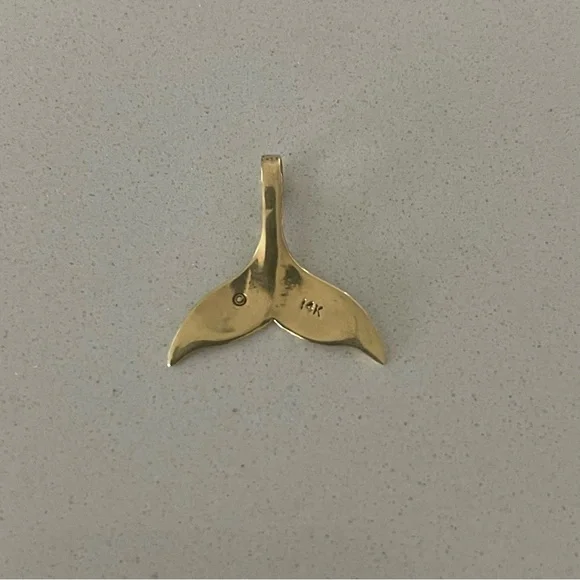 14kt. Yellow Gold Whale Tail Pendant